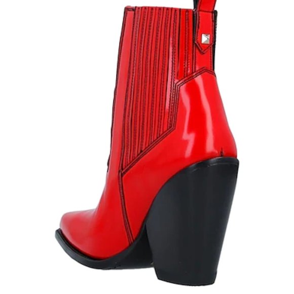 New Valentino Garavani Rockstud Leather Ankle Western Cowboy Boots NWT 10.5 US - Picture 5 of 16